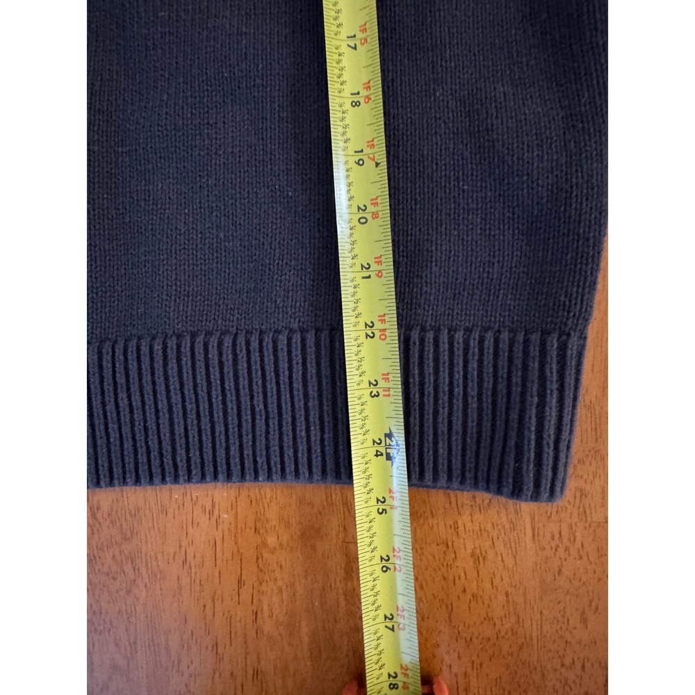 Abercrombie & Fitch Women Oversize V-Neck Sweater Vest Charcoal Grey Cotton Sz M - Picture 8 of 8